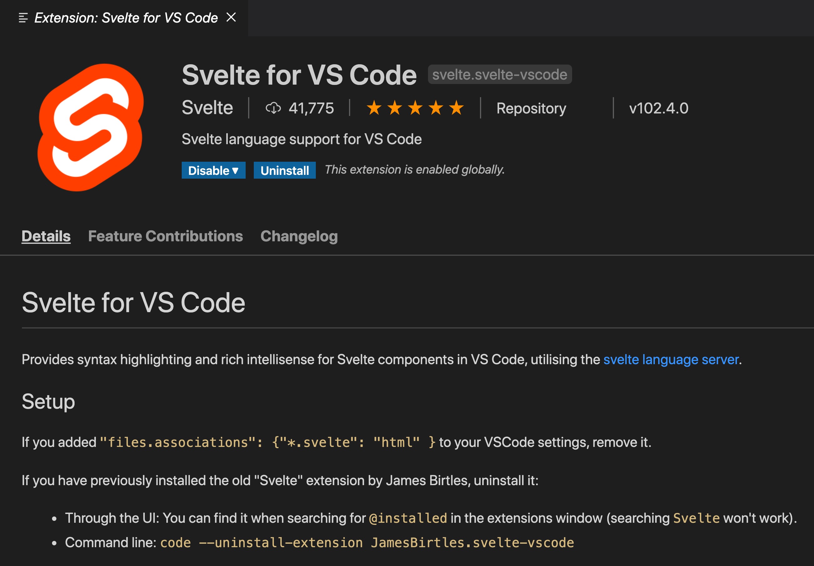 Svelte for VS Code