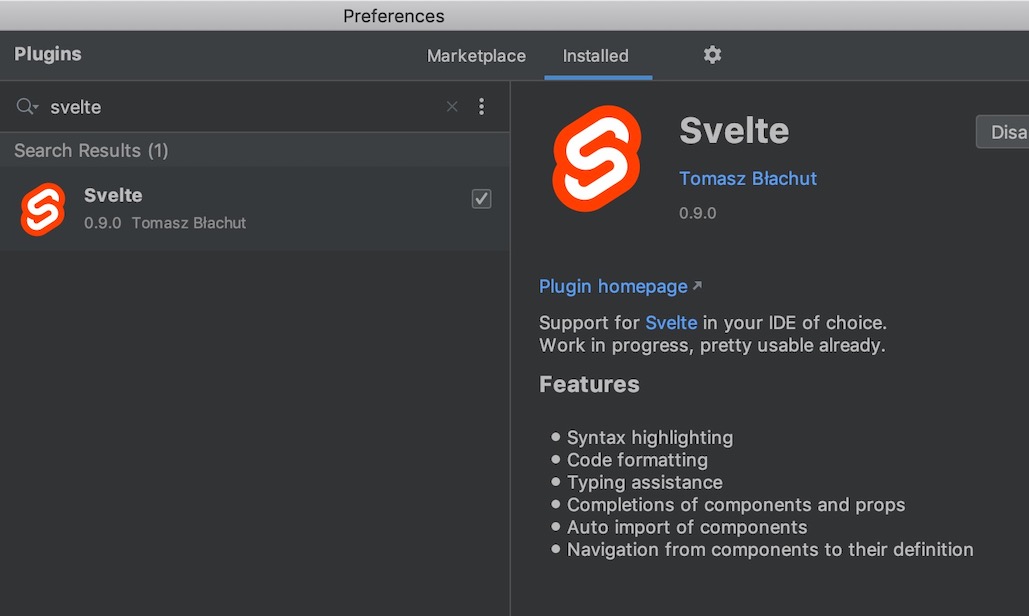 Svelte for Webstorm