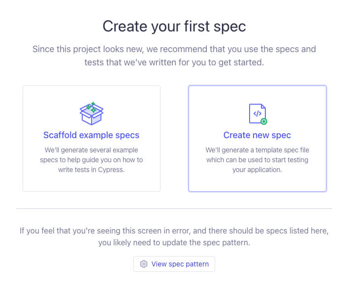 Create your first spec