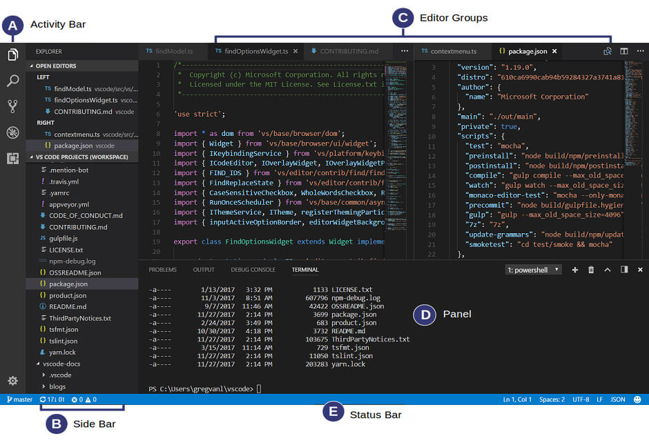 VS Code Interface